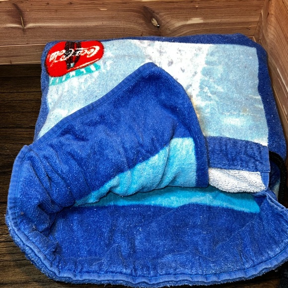 1996 vintage Coca-Cola drawstring beach towel in bag 2 in 1 - Picture 9 of 13
